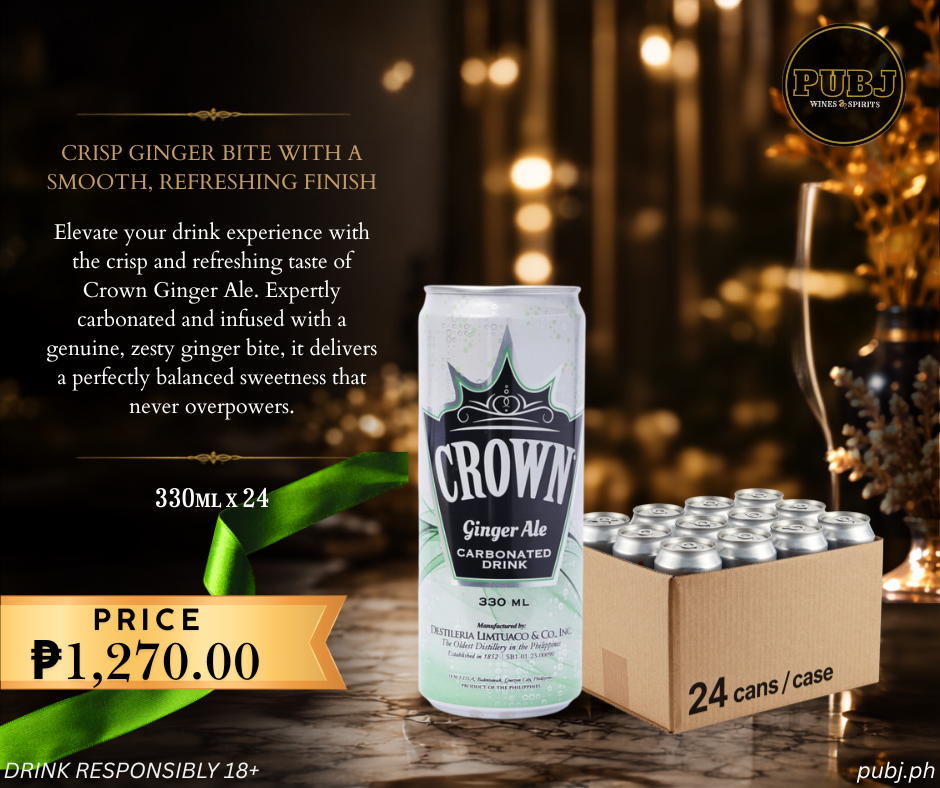 Crown Ginger Ale Carbonated Drink 330ml x 24